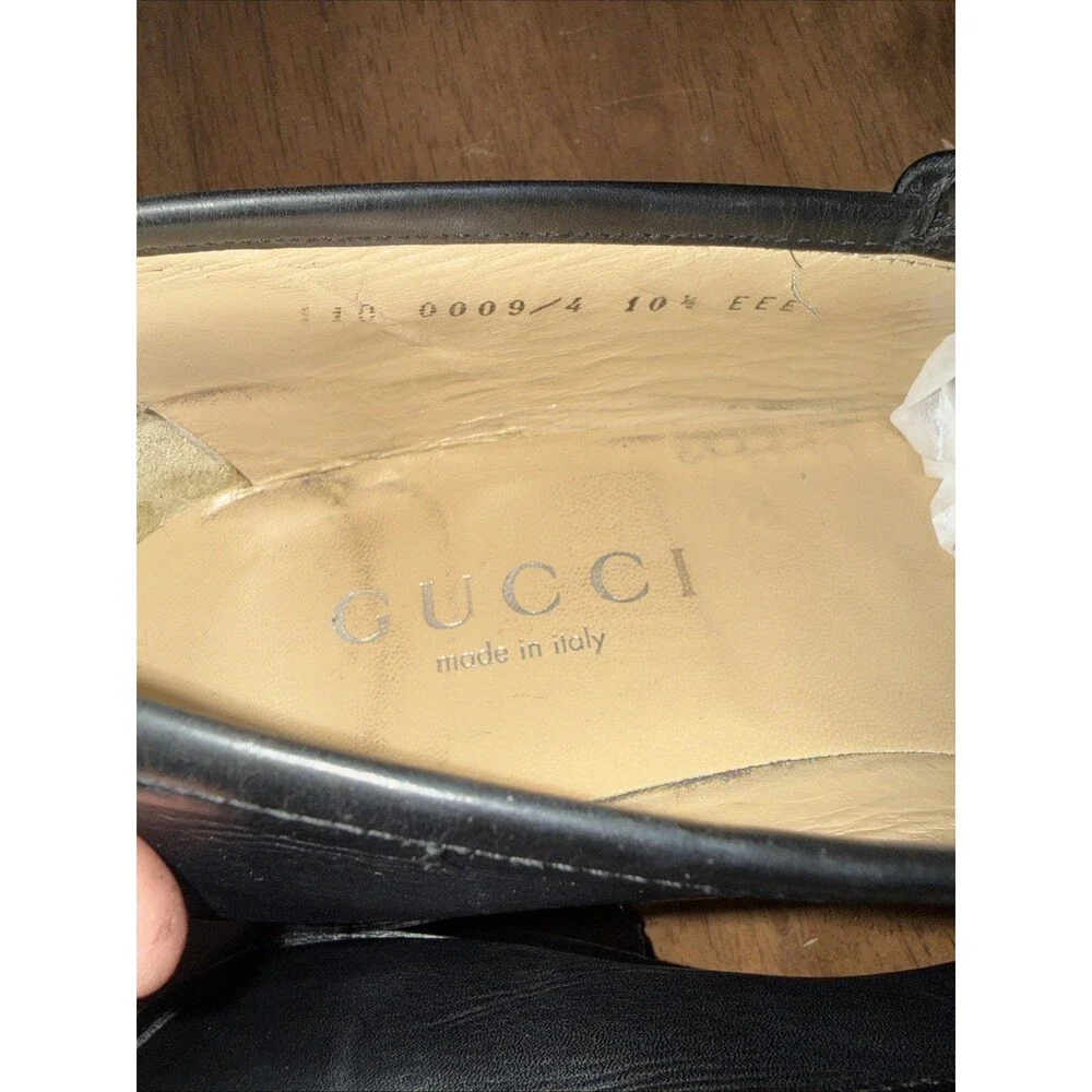 Gucci Horsebit Black Leather Men’s Loafers - 10.5